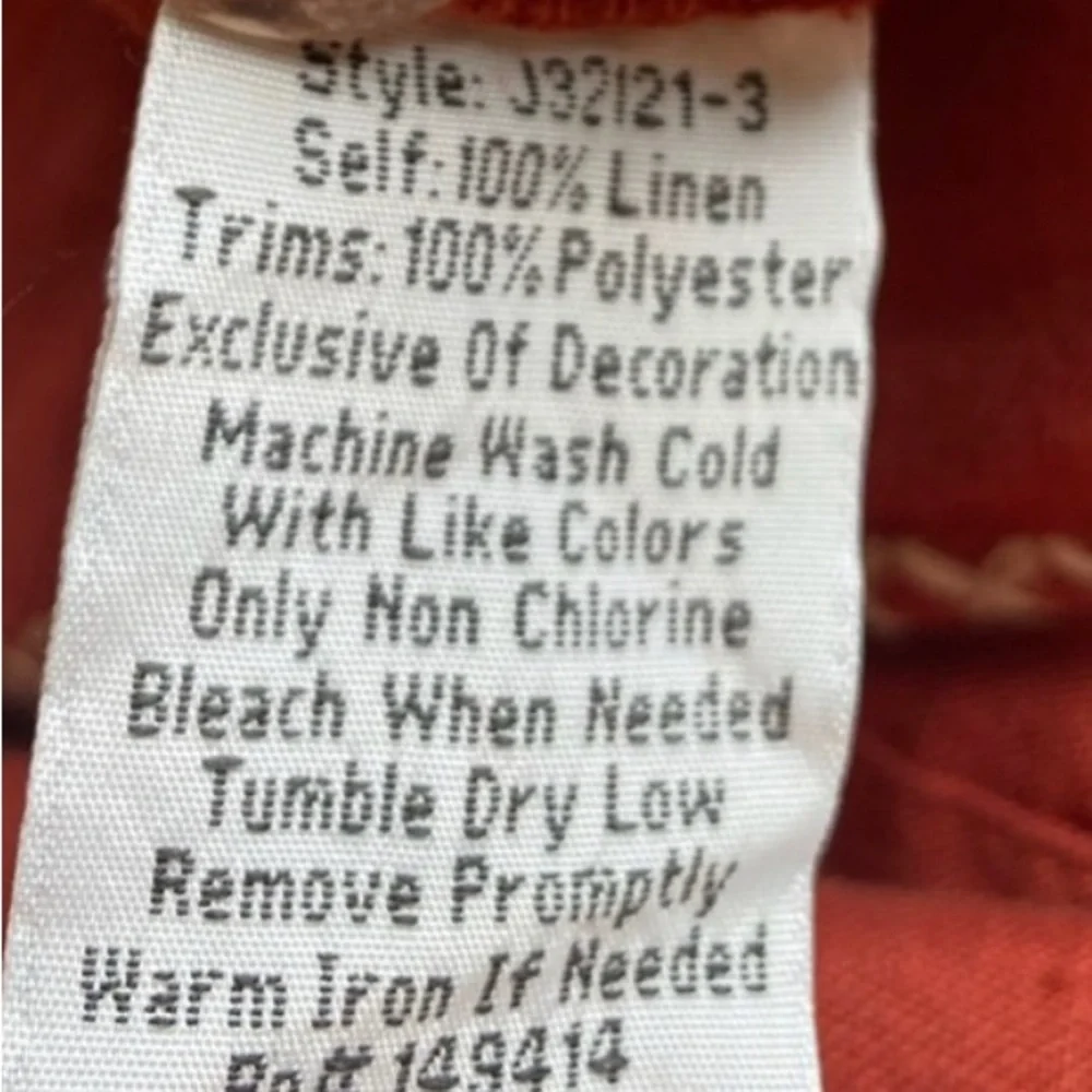 Johnny Was “Elia Linen Tie Jumpsuit”. New with tags! - Picture 6 of 8